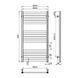 Рушникосушка водяна OnlyHeat Ember 500/1000/15, Хром