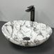 Умывальник (раковина) VBI PARMA STATUARIO BLACK VEINS GLOSSY накладной, Каппучино