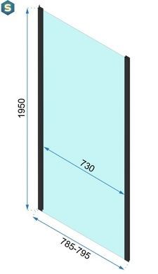 Душова кабіна Rea Rapid Slide 80x150 black REA-K6421 + REA-K6405, Черный матовый, Універсальна, прозорий, чорний матовий