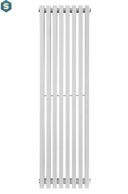 Вертикальный дизайнерский радиатор отопления Arttidesign Ancona II 8/1000/368 белый матовый, Белый матовый