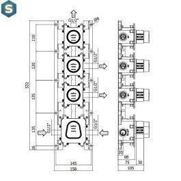 Термостат для душу/ванни Paffoni Modular Box chrome MDE019CR+MDBOX019, Хром