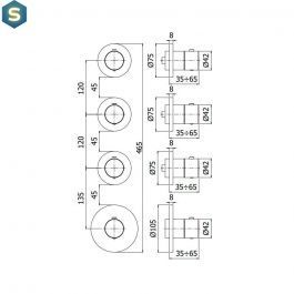 Термостат для душу/ванни Paffoni Modular Box chrome MDE019CR+MDBOX019, Хром