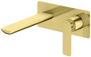 Смеситель для умывальника Kohlman Experience brushed gold + BOX скрытого монтажа QW185EGDB, Золотой