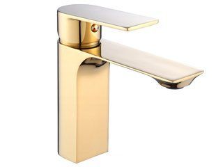 Смеситель для умывальника Mexen Alexa gold низкий MEX-71200-50, Золотой