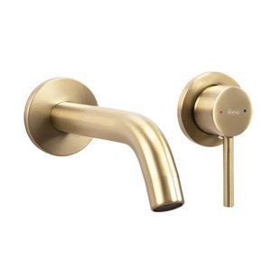Змішувач для умивальника Rea Owen brushed gold + BOX прихованого монтажу REA-B5334, Золотий