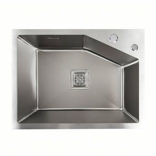 Кухонная мойка Platinum Handmade нержавейка 58x43B HSB (квадратный сифон 3,0/1,0), Нержавеющая сталь