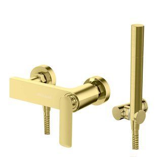 Смеситель для душа Kohlman Experience brushed gold настенный KPL-QW120EGDB, Золотой