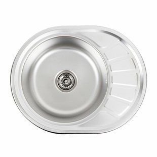Кухонная мойка из нержавеющей стали Platinum декор 5745 (0,6/170 мм), R, Decor