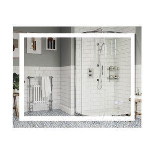 Зеркало Qtap Mideya 900х700 с LED-подсветкой Touch, с антизапотеванием, с диммером яркости Reverse QT2078NCF9070W