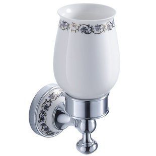 Керамический стакан с настенным держателем Kraus KEA-16504CH, Хром