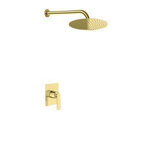 Душова система Kohlman Experience 25 gold + BOX прихованого монтажу KPL-QW220EGDR25, Золотий