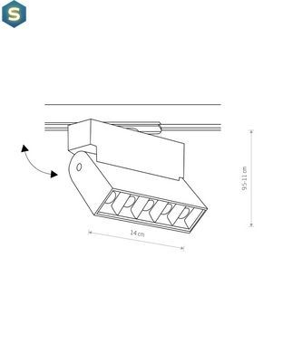 Трековий світильник Nowodvorski 7622 Profile Focus LED 1x9W 4000K 460Lm IP20 Bl