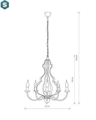 Люстра Nowodvorski 6330 Margaret E14 5x60W IP20 Wh