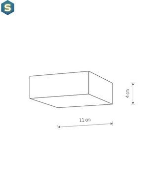 Потолочный светильник Nowodvorski 10428 Lid Square Led 1x15W 4000K 1300Lm IP20 Wh