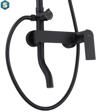 Душова система Rea Storm 2.0 black з виливом REA-P9532, Черный матовый