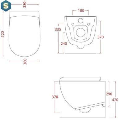Комплект інсталяція Sanit Ineo Plus 90.733.00.S004 з унітазом Artceram File 2.0 FLV004 01 з сидінням Soft Close Slim, Хром