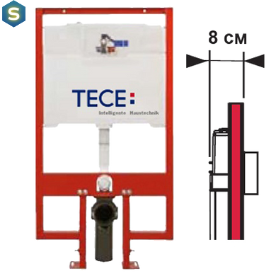 Інсталяція прихованого монтажу для унітазу Tece 9300502 (9300040)
