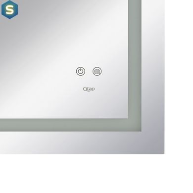 Дзеркало Qtap Mideya 900х700 з LED-підсвічуванням Touch, з антизапотіванням, з диммером яскравості Reverse QT2078NCF9070W