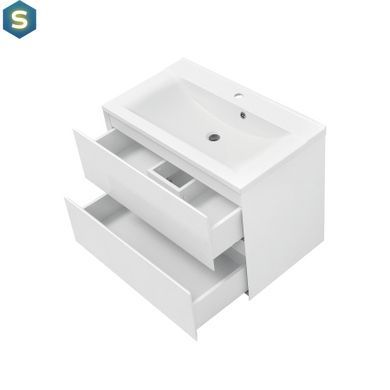 Тумба подвесная Koller Pool Neon Cube 800 белая с умывальником GLR 80 NC800BLP, Белый