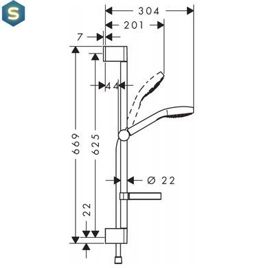 Душевой гарнитур Hansgrohe Croma Select S Vario 26566400