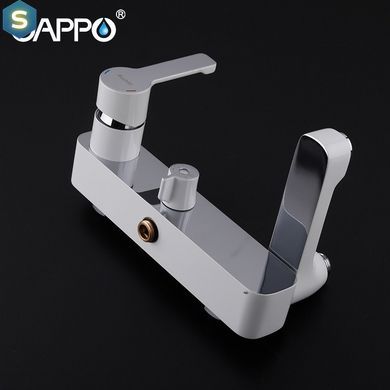 Душова система Gappo G2402-8, вилив - перемикач на лійку, білий/хром, Хром