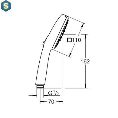 Ручний душ Grohe QuickFix Vitalio Comfort 110 26092001, Хром