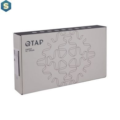 Смеситель для умывальника Qtap Vlasta New высокий QTVLA269GMB45653 Gunmetal Black PVD, Шлифованный черный хром