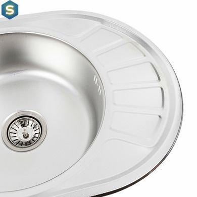 Кухонна мийка з нержавіючої сталі Platinum декор 5745 (0,6/170 мм), R, Decor