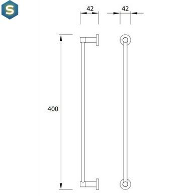 Полотенцедержатель Omnires Modern Project Nickel MP60214NI, Зеленый матовый