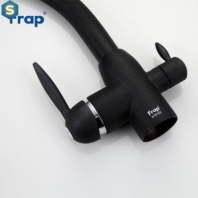 Смеситель для кухни однорычажный под фильтр латунь &Oslash;35 черный Frap 1/10 F4399-7, Черный матовый