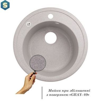 Кухонна мийка Lidz D510/200 GRA-09 (LIDZGRA09D510200), Каппучино