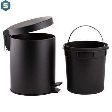Ведро для мусора Qtap Liberty BLM 1149, Черный матовый