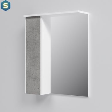 Дзеркальна шафа з підсвічуванням Am.Pm Gem S 60 см лівий базальт M91MPL0601BF38, Черный матовый