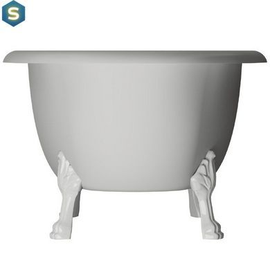 Ванна отдельностоящая глянцевая Amidicon Olimpia 180x90 белая из литого камня белые ножки OLIMPIA_180_nizhk_HL, Белый