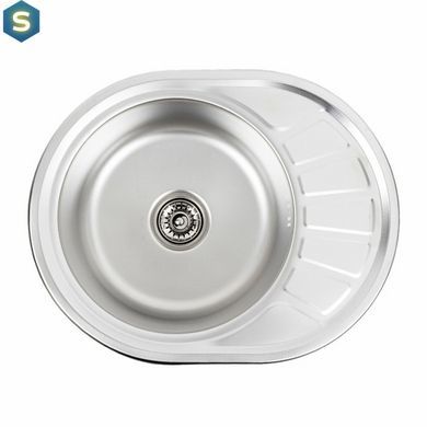 Кухонна мийка з нержавіючої сталі Platinum декор 5745 (0,6/170 мм), R, Decor
