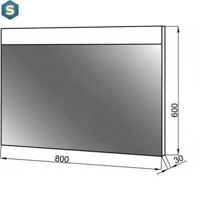 Зеркало Юввис Valencia Z-80 LED, Белый