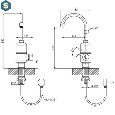 Проточний водонагрівач Wezer SDR-A05 кухня