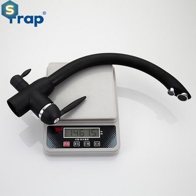 Смеситель для кухни однорычажный под фильтр латунь &Oslash;35 черный Frap 1/10 F4399-7, Черный матовый