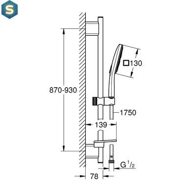 Душовий гарнітур Grohe Rainshower Smartactive 130 26586000