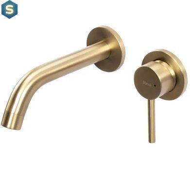 Смеситель для умывальника Rea Owen brushed gold + BOX скрытого монтажа REA-B5334, Золотой