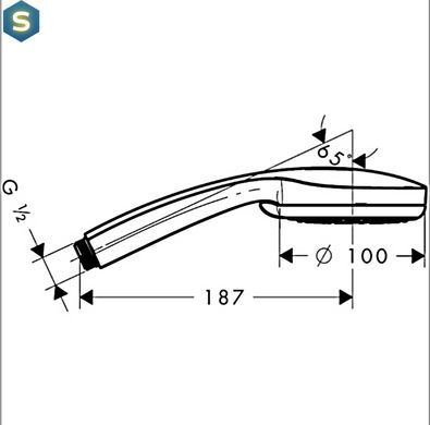 Ручний душ Hansgrohe Croma 100 Vario EcoSmart хром 9 л/хв 28537000