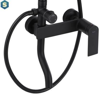 Душова система Rea Storm 2.0 black з виливом REA-P9532, Черный матовый