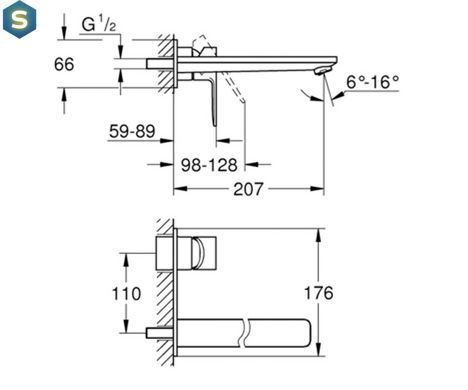 Змішувач для умивальника Grohe Lineare 23444001