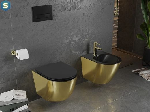 Подвесное биде Mexen Lena Gold Black Matt MEX-35224876, Золотой