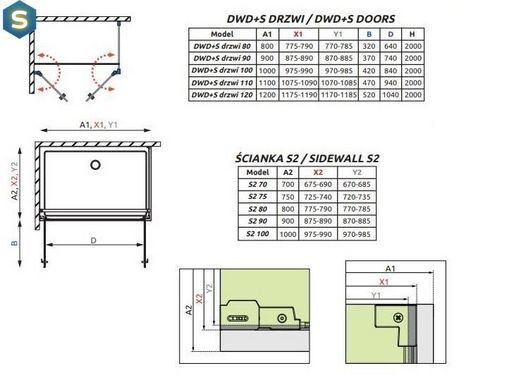 Душевая кабина Radaway Nes DWD+S 90x100x200 10034090-01-01 + 10040100-01-01