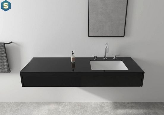 Смеситель для умывальника Hansgrohe Vernis Shape на 3 отверстия с донным клапаном pop-up Matt Black 71563670