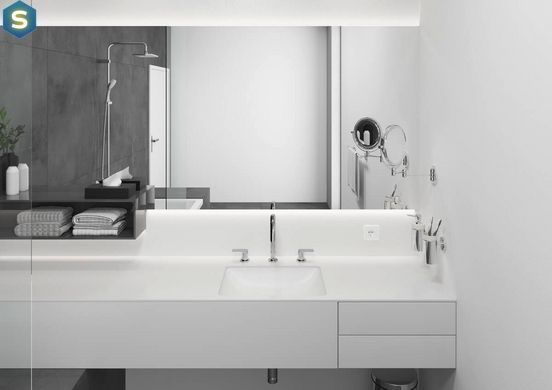 Смеситель для умывальника Hansgrohe Vernis Shape на 3 отверстия с донным клапаном pop-up Matt Black 71563670