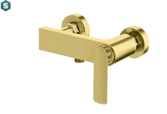 Змішувач для душу Kohlman Experience brushed gold настінний KPL-QW120EGDB, Золотий