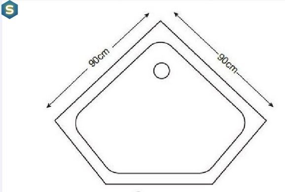 Душевой поддон Asignatura Turia 90x90 39833007 черный, Черный/золото