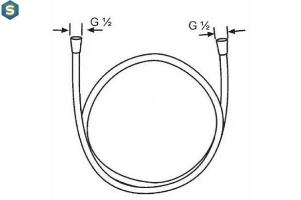 Шланг для душа 200 см Kludi Logog Flex 6105705-00, Хром